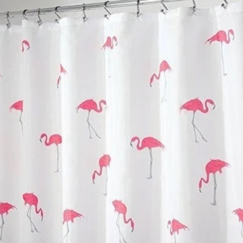 Kassatex New York, Flamingo Fabric Shower Curtain